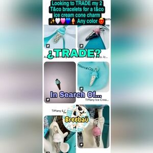 ISO Tiffany & co ice cream cone charm 🍦💙🩷🤍✨️😍